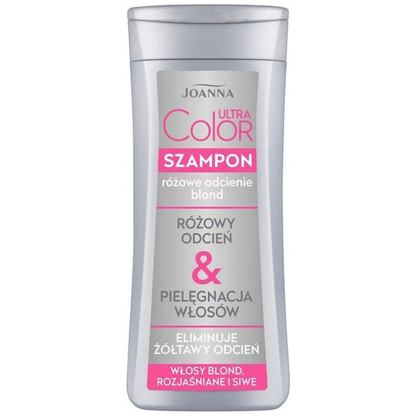 Joanna Ultra Color System Szampon różowy do włosów blond, rozjaśnionych i siwych 200ml