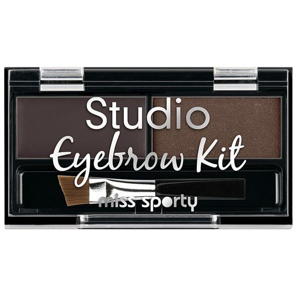 Miss Sporty Paleta do makijażu brwi Studio Eyebrow Kit 001 Medium Brown 1.1g