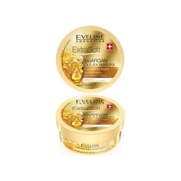 Eveline Extra Soft bio Argan i Olejek Manuka Odżywczy krem odmładzający do twarzy i ciała 175ml