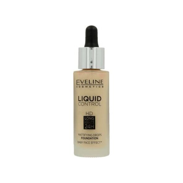 Eveline Liquid Control HD Podkład do twarzy z dropperem nr 015 Light Vanilla 32ml