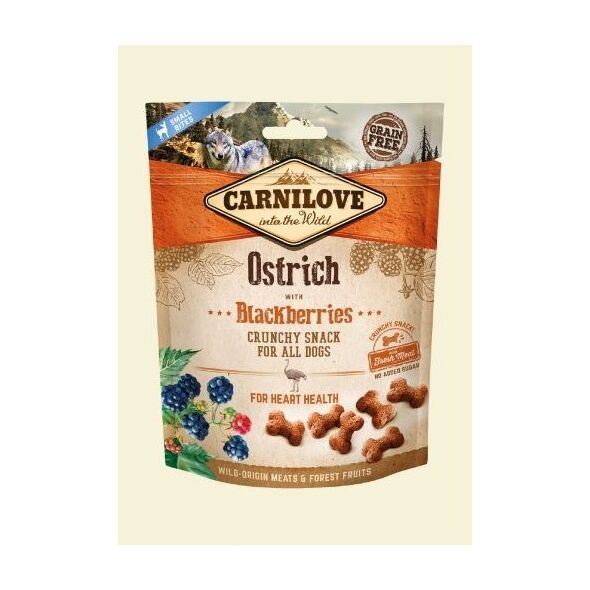 Carnilove Przysmak Dog Snack Fresh Crunchy Ostrich+Blackberries 200g