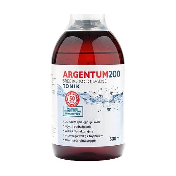 Aura Herbals Tonik do twarzy Argentum 200 50PPM Srebro Koloidalne 500ml