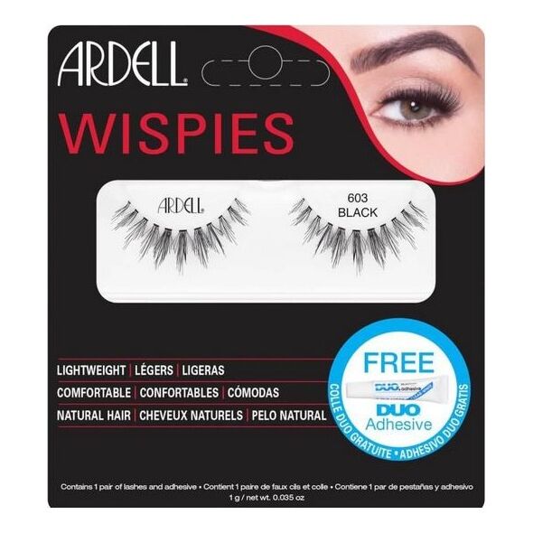 Ardell Sztuczne rzęsy Wispies 603 czarne + klej Duo 1g