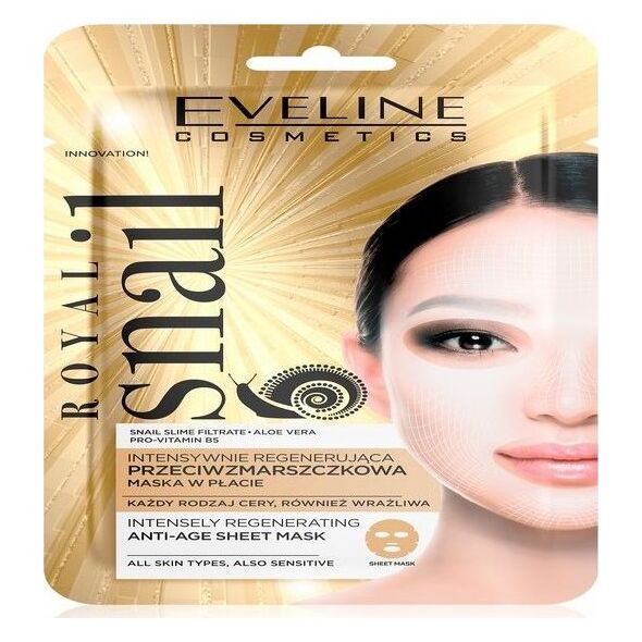 Eveline Maseczka do twarzy Royal Snail Intensely Regenerating Anti-Age Sheet Mask regenerująca