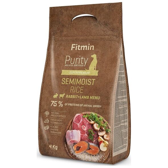 Fitmin  dog Purity Rice Semimoist Rabbit&Lamb - 4 kg