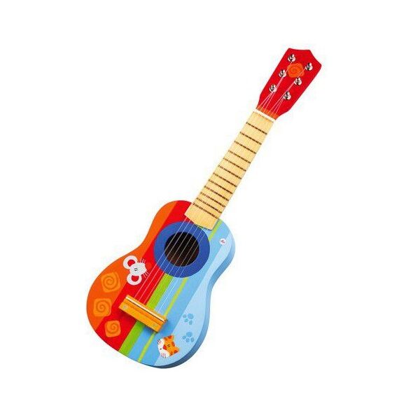 Sevi Kolorowa, drewniana gitara z myszką i kotkiem (82012)