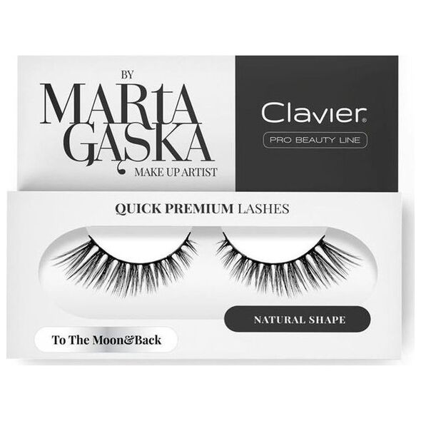 Clavier CLAVIER_Quick Premium Lashes rzęsy na pasku To The Moon Back 801