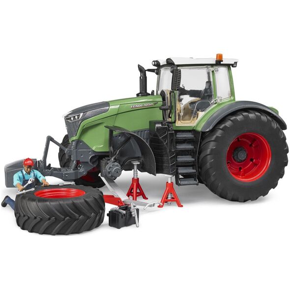 Bruder Traktor Fendt 1050 Vario z figurką mechanika i narzędziami warsztatowymi (04041)