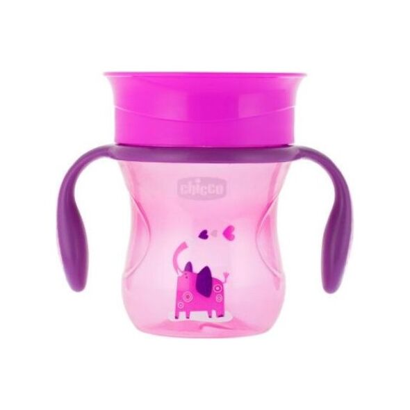 Chicco Kubek 360 do nauki picia 200ml różowy