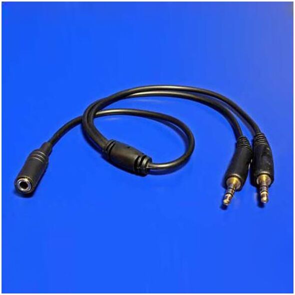 Audio Redukcja, Jack, Jack (3,5 mm) F (2-pólový)-Jack (3,5mm) 2x M, 0, stereo, czarna