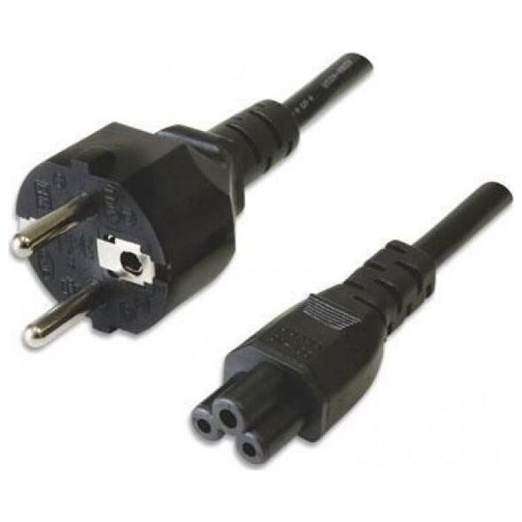 Kabel zasilający Manhattan Kabel zasilający koniczynka CEE 7 Schuko na C5 1m czarny