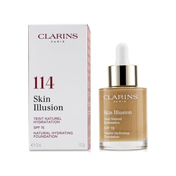 Clarins Skin Illusion Natural Hydrating Foundation SPF 15 114 Cappuccino 30ml