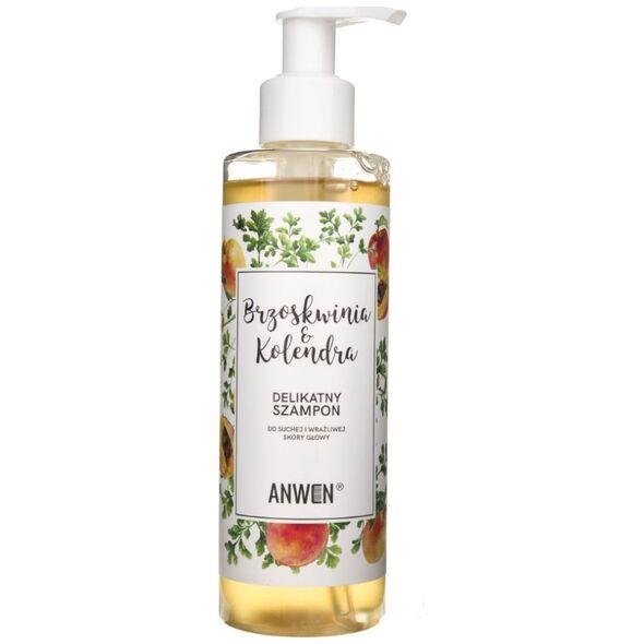 Anwen Anwen Szampon do suchej i wrażliwej skóry głowy Brzoskwinia i Kolendra - 200 ml (ANW-225)