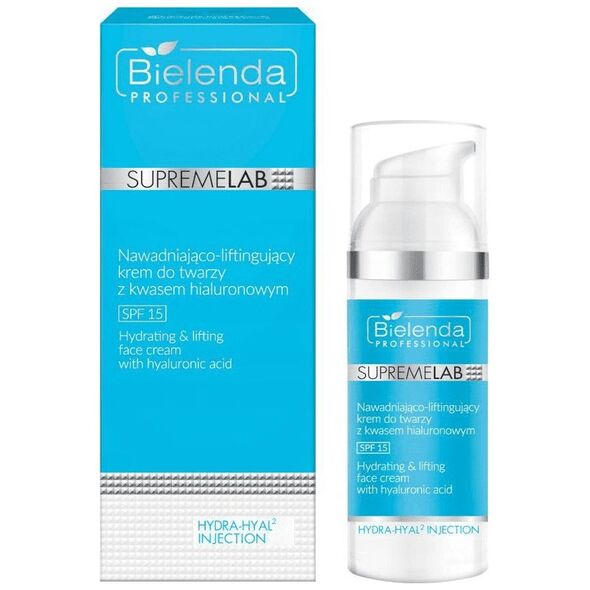 Bielenda SupremeLab Hydra-Hyal2 Injection SPF15 nawadniająco-liftingujący krem do twarzy z kwasem hialuronowym 50ml