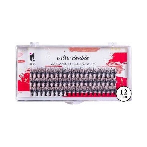 Ibra IBRA_Kępki sztucznych rzęs Extra Double C 0,10-12mm