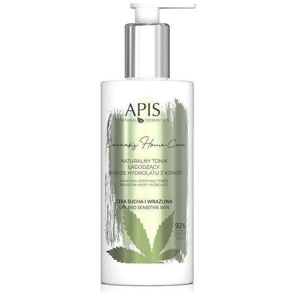 Apis Cannabis Home Care naturalny tonik łagodzący na bazie hydrolatu z konopi 300ml