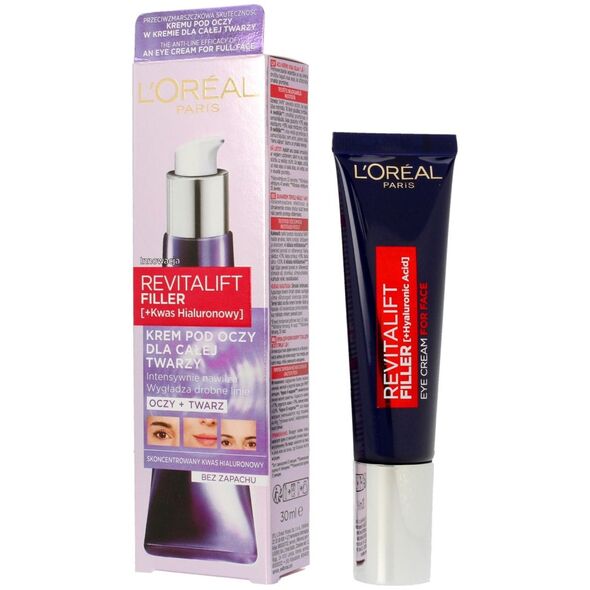 L’Oreal Paris Revitalift Filler krem pod oczy dla całej twarzy z kwasem hialuronowym 30ml