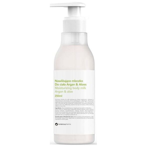 Botanica BOTANICAPHARMA_Moisturizing Body Milk nawilżające mleczko do ciała Argan i Aloes 250ml