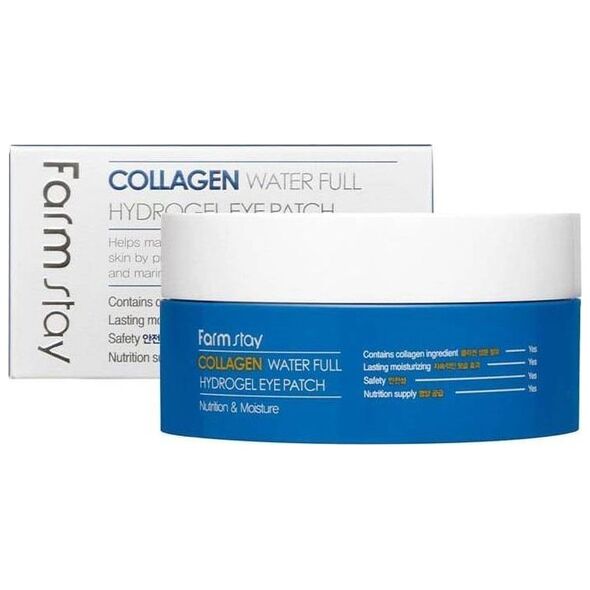 Farmstay Collagen Water Full Hydrogel Eye Patch kolagenowe hydrożelowe płatki pod oczy 60szt