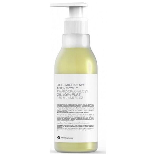 Botanica BOTANICAPHARMA_Olej migdałowy czysty do twarzy, ciała i włosów pompka 250ml