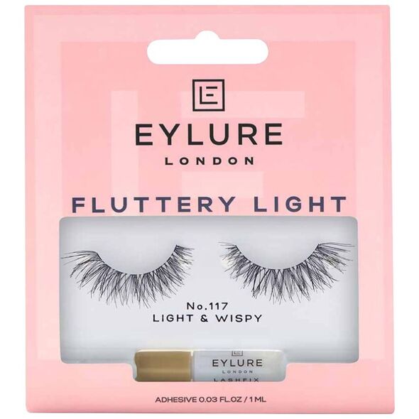 Eylure EYLURE rzęsy z klejem FLUTTERY LIGHT No.117 Light & Wispy