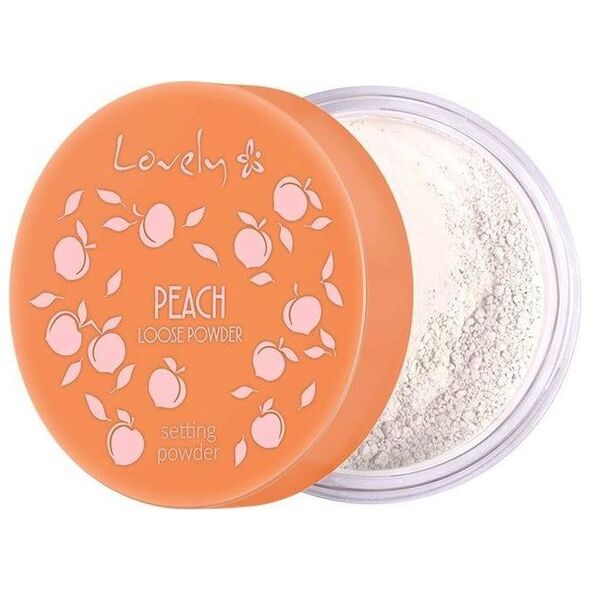 Lovely Lovely Peach Loose Powder transparentny puder do twarzy o delikatnym brzoskwiniowym kolorze i zapachu 9g