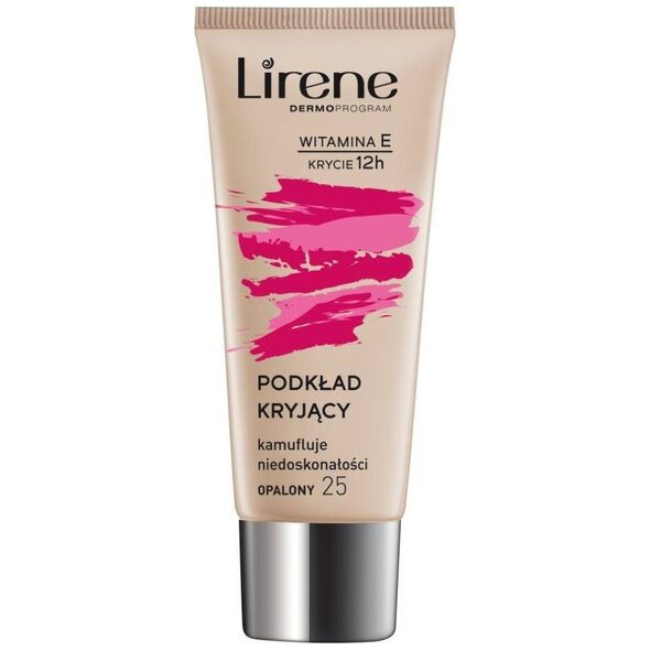 Lirene Lirene Podkład kryjący kamuflujący niedoskonałości z witaminą E 25 Opalony 30ml