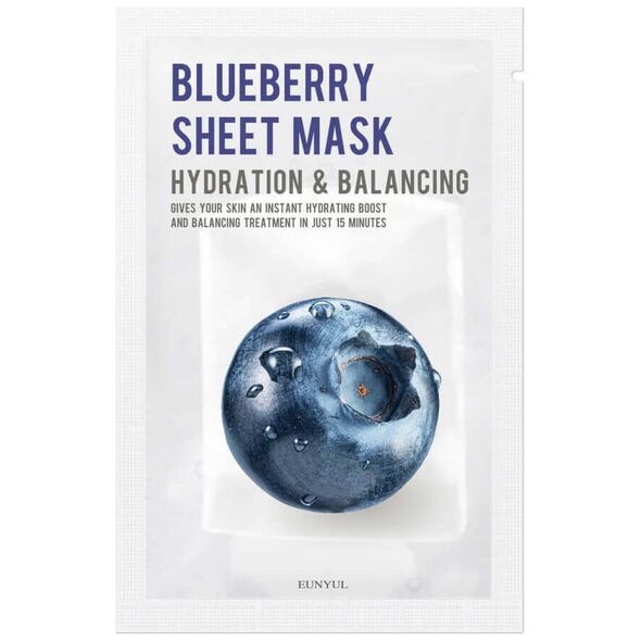 Eunyul Blueberry nawilżająca maseczka w płachcie z jagodami 22ml