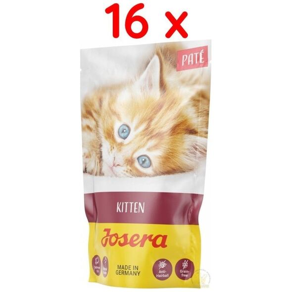 Josera Pate Kitten z olejem z łososia - zestaw 16x85g