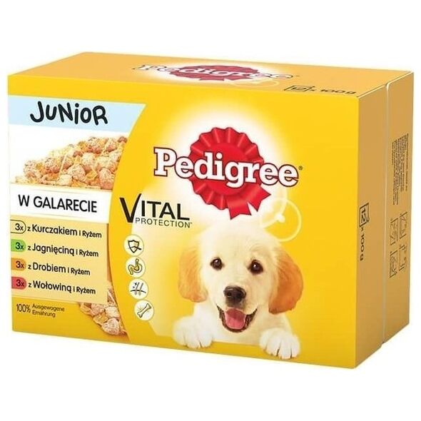 Pedigree Junior mix smaków w galaretce 12x100g