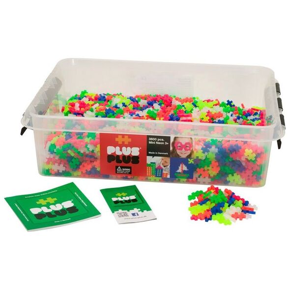 Plus Plus Plus-Plus, Mini Neon - 3600 szt - Edukacja