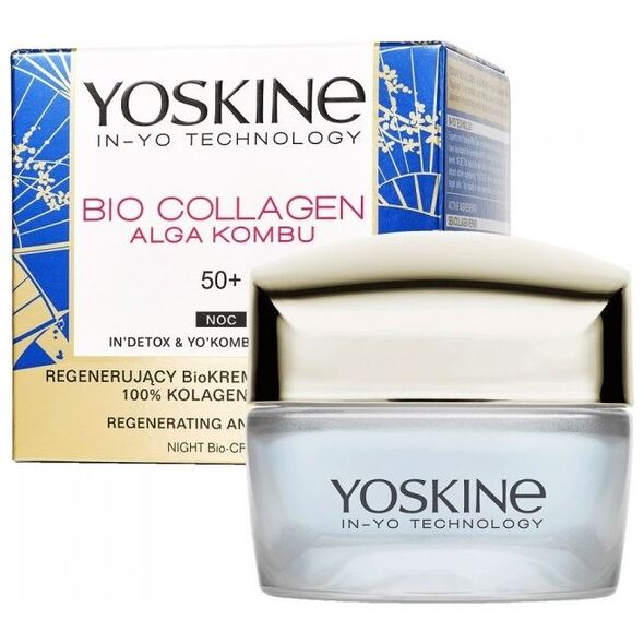 Yoskine Yoskine Bio Collagen Alga Kombu 50+ regenerujący bio-krem na zmarszczki na noc 50ml