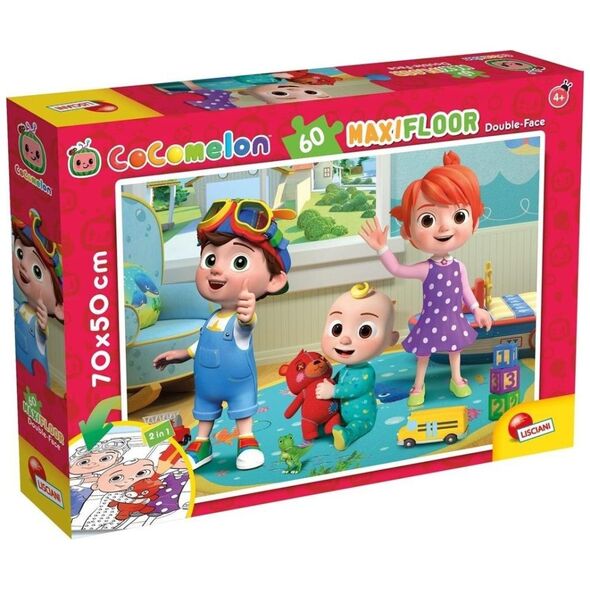 Lisciani LISCIANI COCOMELON DWUSTRONNE PUZZLE PODŁOGOWE 60 EL. UROCZE PRZYTULASKI