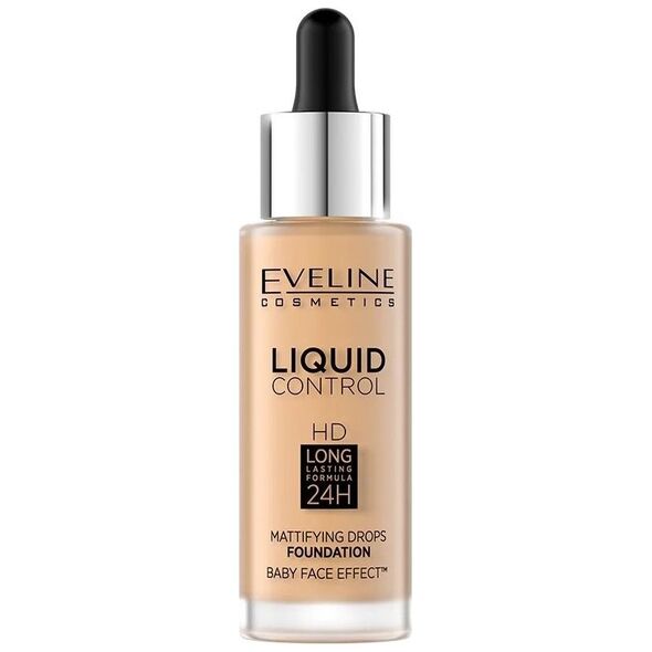Eveline EVELINE Liquid Control HD PODKŁAD DO TWARZY 016 Vanilla Beige