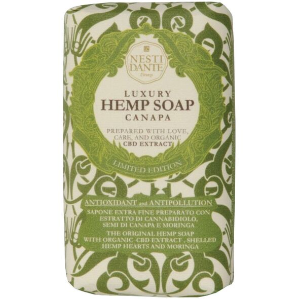 Nesti Dante NESTI DANTE naturalne mydło konopne DETOKSYKUJĄCE CBD + moringa