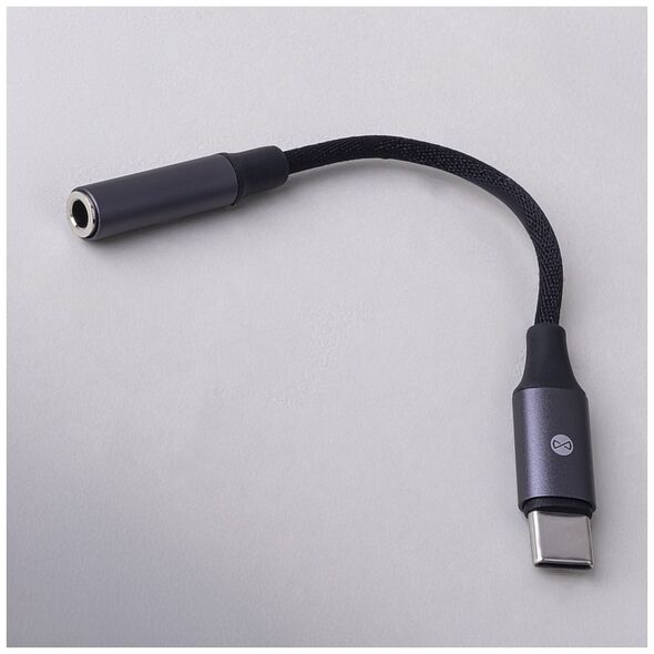 Forever adapter audio AJC-01 jack 3,5 mm - USB-C black 5907457776050