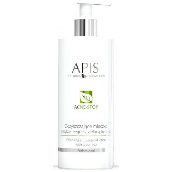Apis Acne-Stop Cleansing Antibacterial Lotion oczyszczające mleczko antybakteryjne z zieloną herbatą 500 ml