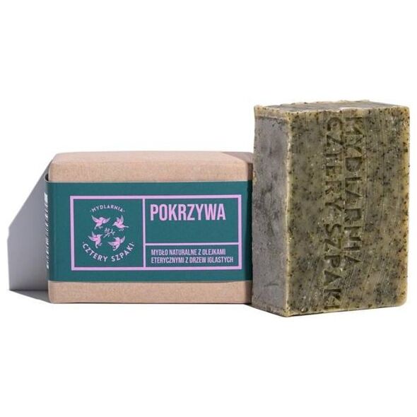 Mydlarnia Cztery Szpaki Mydło POKRZYWA z olejkami eterycznymi z drzew iglastych