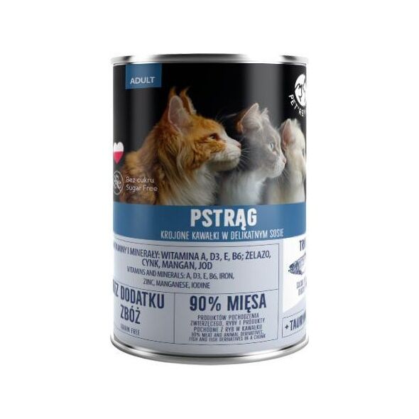 Pet Republic Kawałki pstrąga w sosie dla kota 400g