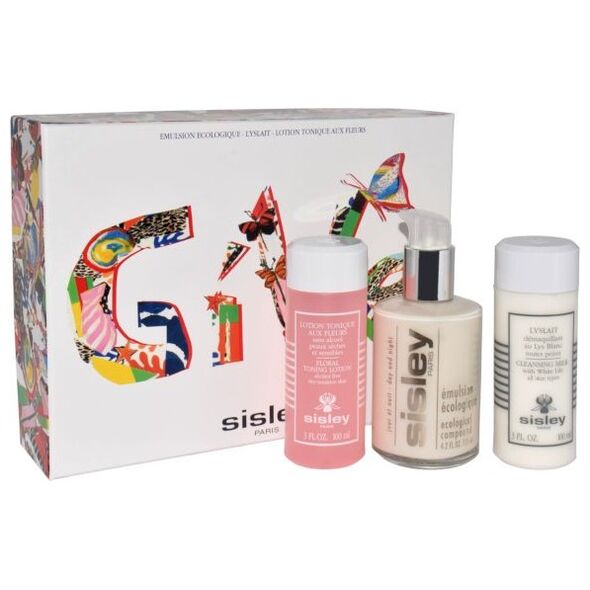 Sisley Zestaw (Emulsion Ecologique 125ml+cleansing Milk with White Lily all Skin 100ml+floral Tonning Lotion Dry/sensitive Skin 100ml)