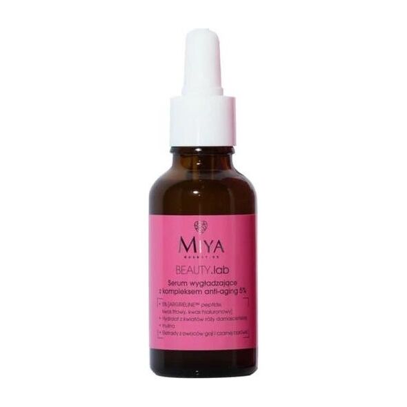 Miya MIYA_Beauty Lab wygładzające serum z kompleksem Anti-Aging 5% do skóry wrażliwej i naczynkowej oraz okolic oczu 30ml