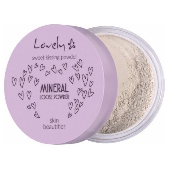 Lovely LOVELY_Sweet Kissing Powder Mineral Loose Powder Skin Beautifier transparentny silnie matujący fikser mineralny do twarzy 5,5g