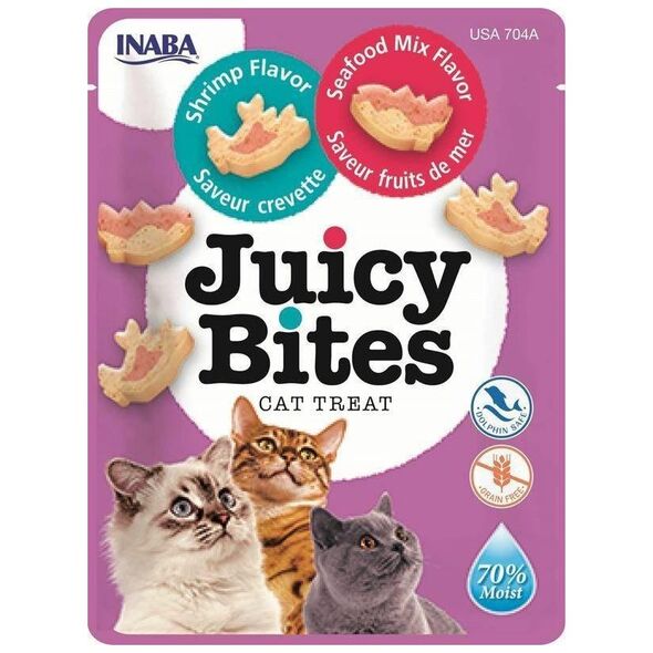 Inaba Foods Churu Juicy Bites Shrimp Seafood Mix 33,9g, przysmak dla kota