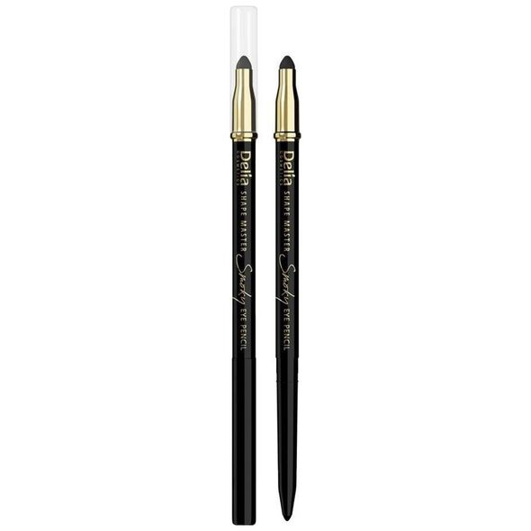 Delia Delia Cosmetics Shape Master Kredka do oczu z gąbką Smoky Eye czarna 1szt