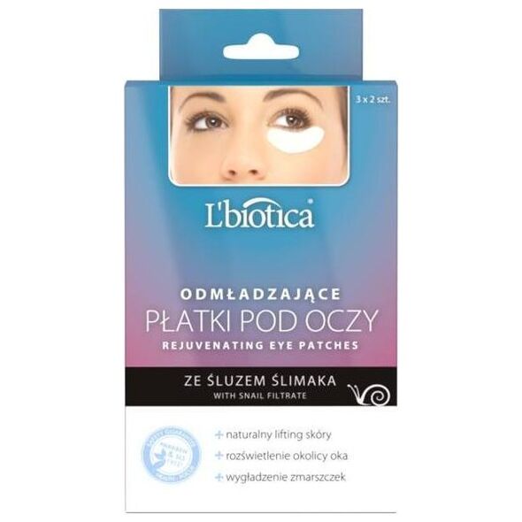 Lbiotica  L'BIOTICA Odmładzające Płatki pod oczy - ze Śluzem Ślimaka  1op.-3x2szt
