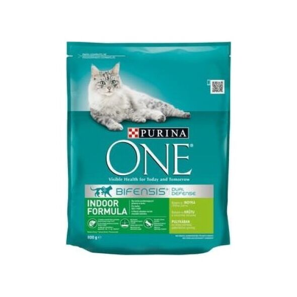 Purina One Indoor - Formula z indykiem i pszenicą 800g