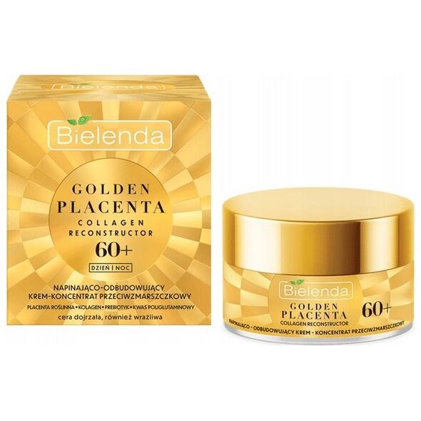 Bielenda Bielenda Golden Placenta 60+ Napinająco - Odbudowujący Krem-koncentrat przeciwzmarszczkowy na dzień i noc 50ml