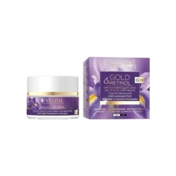 Eveline Gold & Retinol 60+ Przeciwzmarszczkowy Krem odżywczy na dzień i noc 50ml