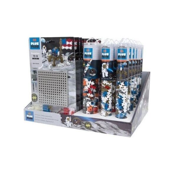 Plus Plus PLUS- PLUS TUBY DISPLAY TUBY KOSMOS- 16 TUB I 10 PODSTAWEK