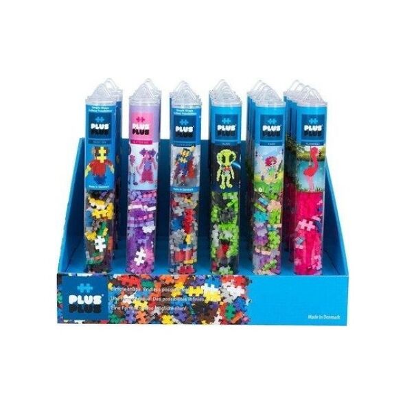 Plus Plus PLUS-PLUS DISPLAY TUBY MIX POSTACI - 24 TUBY